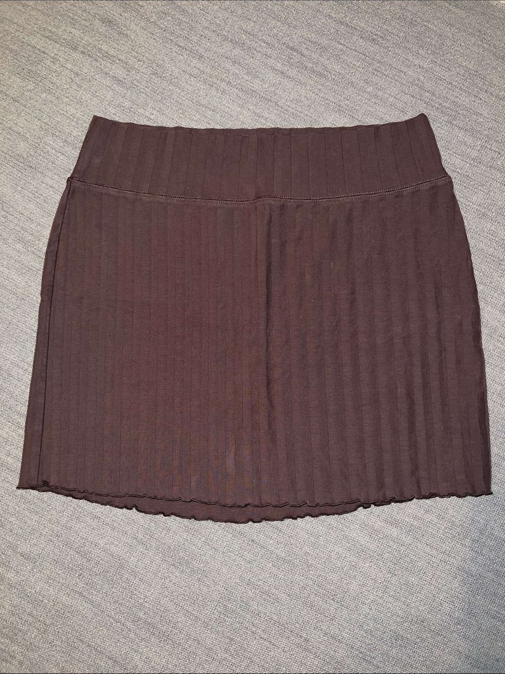 Aerie Ribbed Mini Skirt in Dark Brown offline large stretch casual neutral
